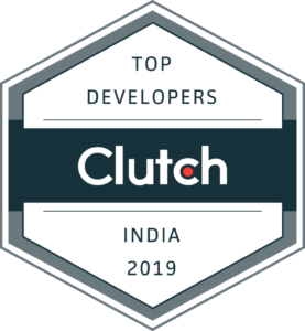 Blue and white hexagonal award for being one of the top developers in India 2019