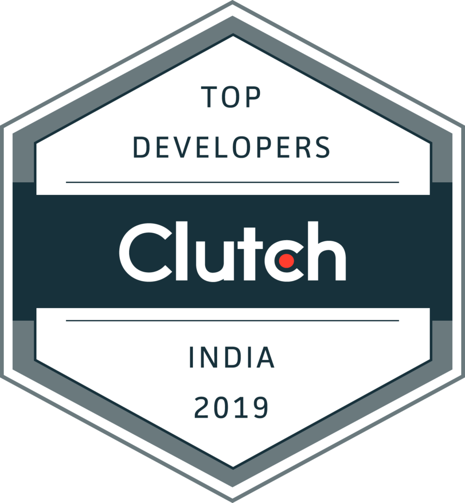 Blue and white hexagonal award for being one of the top developers in India 2019