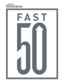 Grey Fast 50 logo.