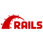 Red Rails logo with a white background.